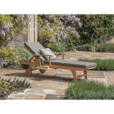 Teak Lounger with Side Tablegarden